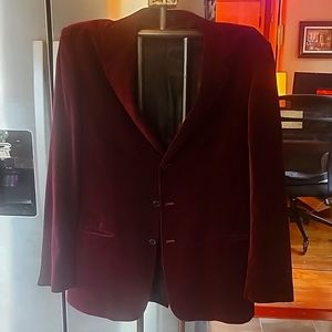 Men's Cezani 3-button velvet blazer, 40R
